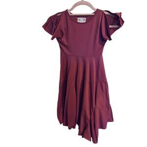 JOYFOLIE | Flutter Slit Sleeve Knit Maxi Dress | Girls 3 | Rose